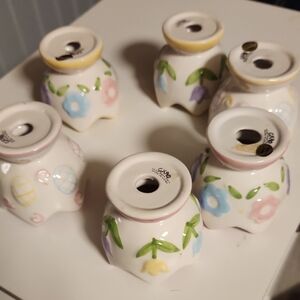 BNWT Vintage Floral Ceramic Egg Holders- CKP